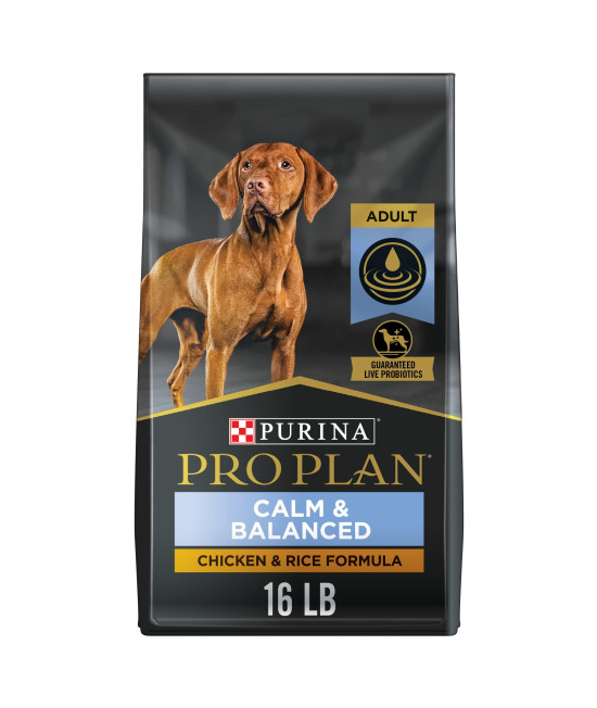 Purina Pro Plan Calm Balanced Adult Chicken Rice Calming Dog Formula - 16 Lb Bag