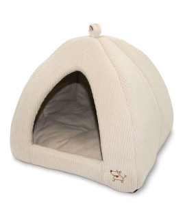 Pet Tent-Soft Bed for Dog and Cat by Best Pet Supplies - Beige Corduroy, 19" x 19" x H:19"