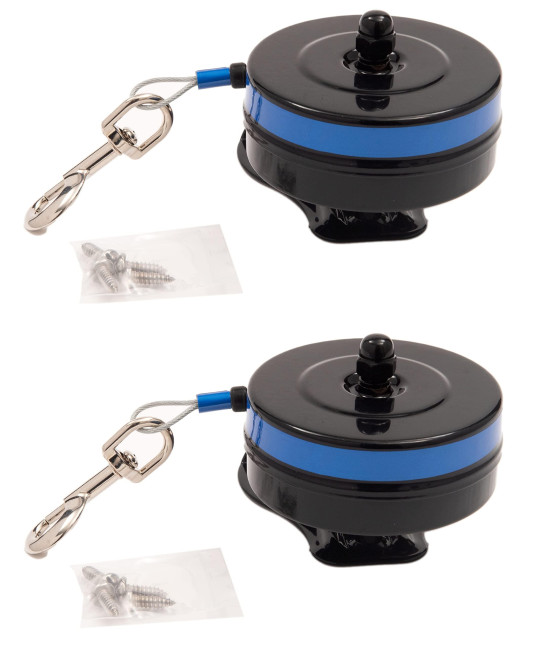 Lixit Bracket Mount and Stake Retractable Leash Tie Outs for Dogs (Bracket Pack of 2, Medium)