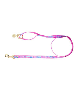 Lilly Pulitzer Cute Dog Leash with Handle Loop, Long Walking Lead Holds Pets Up to 90 Pounds, Splendor in The Sand (S/M)