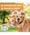 CICISPET Pet Recovery Collar - Soft Cone for Dogs and Cats Post Surgery & Long Term Use for Anxious Biting Licking - Adjustable Multi-Sizes - Emojis - Large