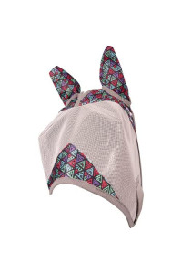 Cashel Crusader Designer Horse Fly Mask with Ears, Black Tribal, Warmblood
