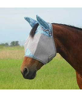 Cashel Crusader Designer Horse Fly Mask with Ears, Azure, Foal