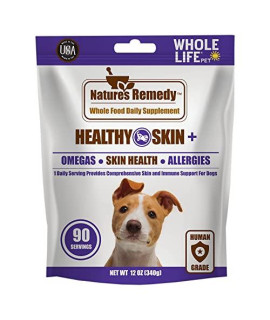 Whole Life Pet Products Natures Remedy Skin and Allergy Support Whole Food Supplement for Dogs 12 Ounce