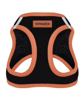 Voyager Step-in Air Dog Harness - All Weather Mesh Step in Vest Harness for Small and Medium Dogs by Best Pet Supplies - Orange Trim, L