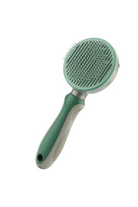 Cat Brush For Shedding And Grooming, Dog Hair Brush With Ultra Long Bristle And Easy Cleaning Button, Shurertjia Pet Hair Slicker Brush, Easily Removes Floating Hair, Loose Fur, Mats & Tangles (Green)