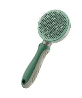 Cat Brush For Shedding And Grooming, Dog Hair Brush With Ultra Long Bristle And Easy Cleaning Button, Shurertjia Pet Hair Slicker Brush, Easily Removes Floating Hair, Loose Fur, Mats & Tangles (Green)