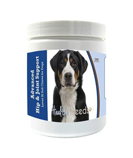Healthy Breeds Greater Swiss Mountain Dog Advanced Hip & Joint Support Level III Soft Chews for Dogs 120 Count