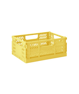 3 Sprouts Modern Folding Crate - Medium - Yellow