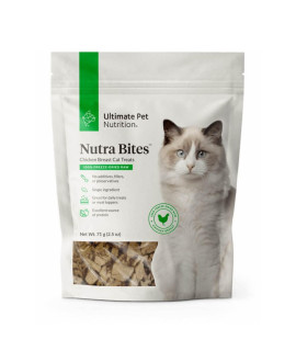 Ultimate Pet Nutrition Nutra Bites For Cats, Freeze Dried Raw Treats (Chicken Breast)