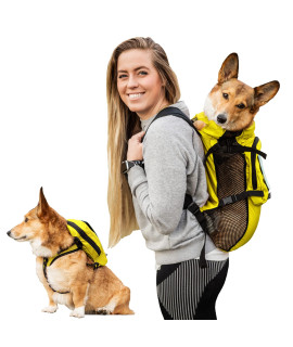 K9 Sport Sack Walk-On | Dog Carrier Dog Backpack with Harness & Storage (Large, Buttercup Yellow)