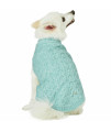 Blueberry Pet 2023 New Classic Fuzzy Textured Knit Pullover Crew-Neck Dog Sweater In Heathered Jade, Back Length 10", Pack Of 1 Clothes For Dogs