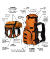 K9 Sport Sack Walk-On | Dog Carrier Dog Backpack with Harness & Storage (Medium, Sunset Orange)