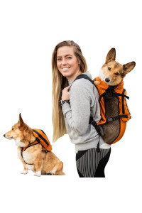 K9 Sport Sack Walk-On | Dog Carrier Dog Backpack with Harness & Storage (Large, Sunset Orange)
