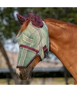 Kensington Signature Fly Mask w/Removable Nose, Soft Mesh Ears & Forelock Opening Size: S-Yearling Color: 2019 - Imperial Jade