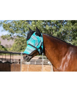 Kensington Signature Fly Mask w/Removable Nose, Soft Mesh Ears & Forelock Opening Size: S-Yearling Color: 2021 - Atlantis