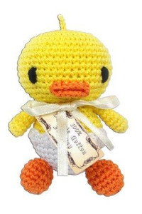 Mirage Pet Products Knit Knacks Hatch The Baby Duck Organic Cotton Small Dog Toy