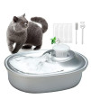 AORONLICC Cat Water Fountain 2.4L/81oz Stainless Steel,Pet Water Fountain for Cats Dogs Inside, Water Level Buoy,Large Capacity Circulating Water