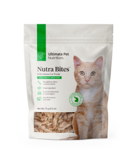 Ultimate Pet Nutrition Nutra Bites For Cats, Freeze Dried Raw Treats (Salmon)
