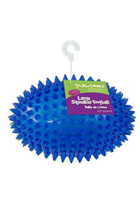 Spiky Squeaker Football Dog Toy - Large, Cleans Teeth and Promotes Good Dental and Gum Health for Your Pet (2 Pack)