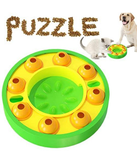 KADTC KADTc Puzzle Toys for Dog Boredom and Mentally Stimulating Slow Food  Treat Feeder Button Dispenser Keep Busy Pet Bowl Puppy Brai