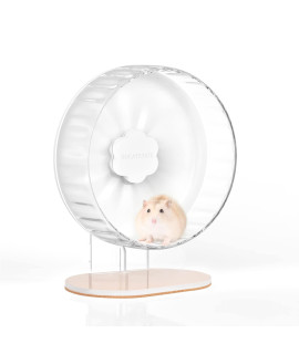 Bucatstate Hamster Wheel Super-Silent 102 With Adjustable Base Dual-Bearing Exercise Wheel Quiet Spinning Running Wheel For Dwarf Syrian Hamster Gerbils And Other Small Animals (White)