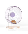 Bucatstate Hamster Wheel Super-Silent 102 With Adjustable Base Dual-Bearing Exercise Wheel Quiet Spinning Running Wheel For Dwarf Syrian Hamster Gerbils And Other Small Animals (Purple)