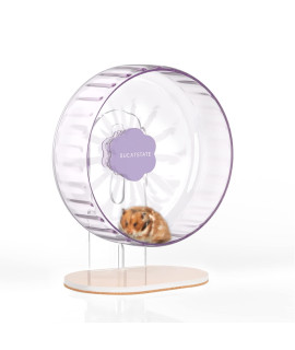Bucatstate Hamster Wheel Super-Silent 102 With Adjustable Base Dual-Bearing Exercise Wheel Quiet Spinning Running Wheel For Dwarf Syrian Hamster Gerbils And Other Small Animals (Purple)