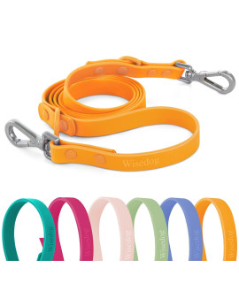 Wisedog Waterproof Standard Dog Leashes With 2 Hooks, 5 Ft 6 Ft Lengths, Adjustable For Traffic Control Safety, For Small, Medium & Large Dogs Walking (Daylily Yellow, L(6 Ft, 075 Wide))