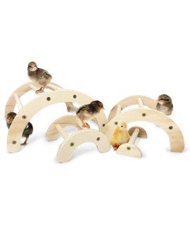 Backyard Barnyard Chick Perch (4 Pack) Made in USA!!! Strong Jungle Gym Natural Wood Roosting Bar Chicken Toys for Brooder and Coop Baby Birds El Pollitos La Pollita Pollos Gallinas Polluelos