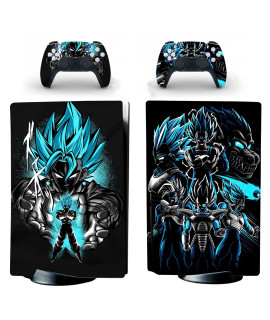 Decal Moments Ps5 Console Disc Version Ps5 Controller Skin Vinyl Sticker Video Game Console Decal Playstation 5 Cover Saiyan