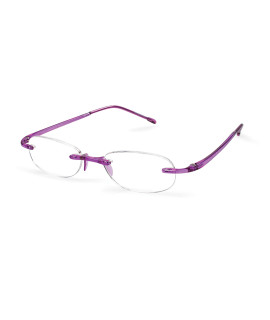 Scojo New York Gels Original Reading Glasses, Ultra-Lightweight Rimless Readers For Women And Men