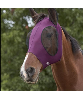 Weatherbeeta Deluxe Stretch Bug Eye Saver With Ears Purpleblack Pony