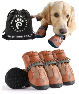 Pawcasins Dog Boots, Dog Shoes, Dog Booties, Dog Boots Paw Protectors, Dog Shoes For Medium Dogs, Large Dogs, And Small Dogs, Dog Snow Boots, Dog Rain Boots, Dog Booties For Winter, Summer, Size 4