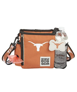 Mobile Dog Gear, NCAA University of Texas Austin Dog Travel Bag, Day or Night Dog Walking Bag, Officially Licensed, Includes Dog Waste Bag Dispenser, Orange