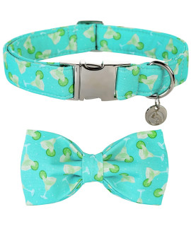 Dogwong Dog Collar With Bowtie, Blue Summer Dog Collar Comfortable Durable Summer Dog Collar For Small Medium Large Dog