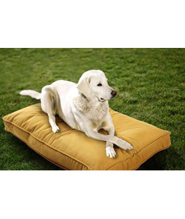 Sunbrella Double Sided Dog Bed for Indoor/Outdoor ,Washable Cover & Chew Proof, Pets Mat for Multipurpose, Easy Care & Pet Safe Products (Medium, Polyester, Daffodil, 36