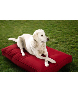 Sunbrella Double Sided Dog Bed for Indoor/Outdoor ,Washable Cover & Chew Proof, Pets Mat for Multipurpose, Easy Care & Pet Safe Products (Small, Polyester, Cherry Red, 26