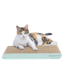 Amznova Cat Scratcher, Scratching Pad, Durable Recyclable Cardboard With Catnip, Narrow, Glitter Green