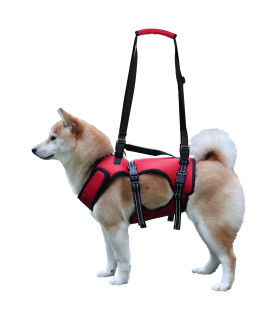 Dog Lift Harness, Full Body Support Recovery Sling, Pet Rehabilitation Lifts Vest Adjustable Breathable Straps For Old, Disabled, Joint Injuries, Arthritis, Paralysis Dogs Walk (Red, M)