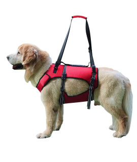 Dog Lift Harness, Full Body Support Recovery Sling, Pet Rehabilitation Lifts Vest Adjustable Breathable Straps For Old, Disabled, Joint Injuries, Arthritis, Paralysis Dogs Walk (Red, Xl)