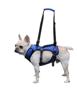 Dog Lift Harness, Full Body Support & Recovery Sling, Pet Rehabilitation Lifts Vest Adjustable Breathable Straps For Old, Disabled, Joint Injuries, Arthritis, Paralysis Dogs Walk (Blue, S)