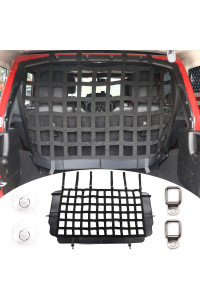 Rerpro Pet Net Safety Dog Barrier For 2007-2022 Jeep Wrangler Jk Jl 4 Door Accessories Behind Rear Seat Pet Dog Covers Trunk Cargo Isolation Liner Net For Jeep Wrangler