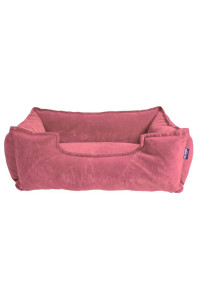 Petwise Int - Premium Comfort Fabric Dog Bed (Medium - 30" x 24", Pink)