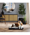 Max & Marlow Quilt Top Plush Mat Dog & Cat Bed, Non Slip Bottom, Machine Washable, Gray, Medium (32042)