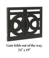 Etna Freestanding Wood Pet Gate 3-Panel Tri Fold Dog Fence - 48" Wide x 19" High - Portofino Black