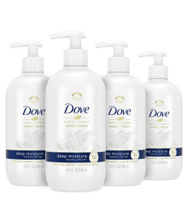 Dove Deep Moisture Hand Wash For Clean And Softer Hands Cleanser That Washes Away Dirt 135 Fl Oz (Pack Of 4)