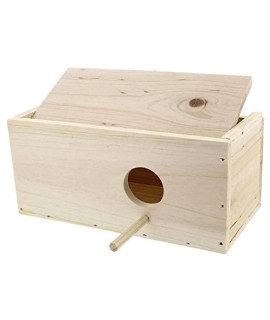 Rural365 Bird Nesting Boxes for Cages - Small 7.9 x 3.9 x 3.6in Wooden Bird House Breeder Bird Box Fit Swallow and Finch