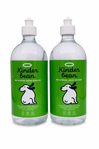 Dog and Cat Urine Stain and Odor Eliminator, 2-Pack 22 oz., Grapefruit Tea Tree Scent, Enzyme Bio-Active Formula with Squeeze Top for Maximum Coverage and Performance by Kinderbean Pet Co.