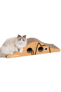 Pet Prime Cat Scratcher Cardboard Board Cat Recycle Corrugated Scratching Pad Cat Scratching Lounge Sofa Bed Wave Shape Cat Scratch Pad with Catnip (Bridge Type)